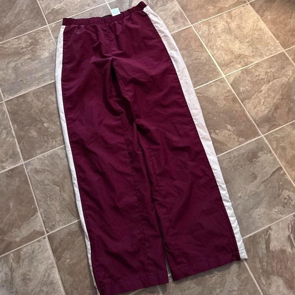 Vtg 00s Y2K Mississippi state bulldogs burgundy track pants, size small, 30-32